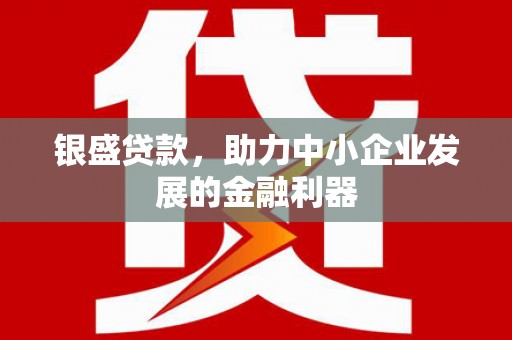 巨野银盛贷款，助力中小企业发展的金融利器