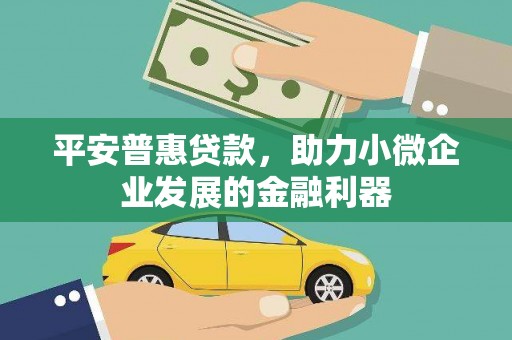 山阴平安普惠贷款，助力小微企业发展的金融利器