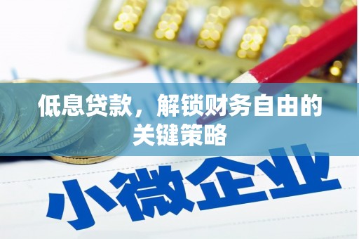 贺州低息贷款，解锁财务自由的关键策略