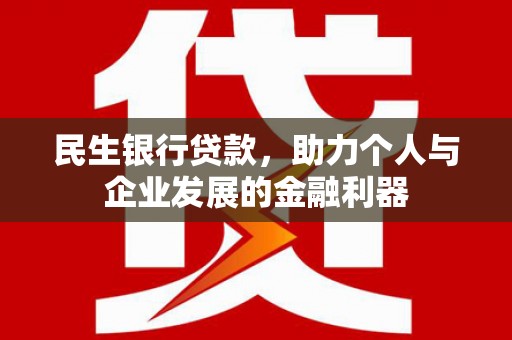 海东民生银行贷款，助力个人与企业发展的金融利器