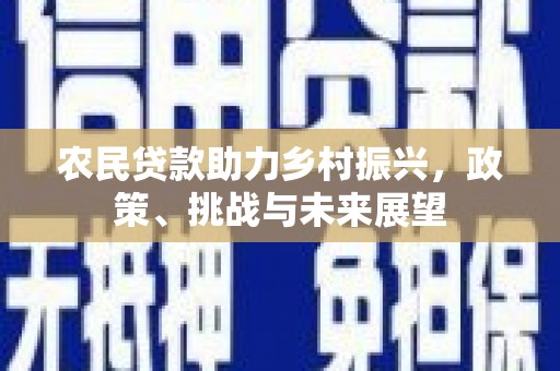 许昌农民贷款助力乡村振兴，政策、挑战与未来展望