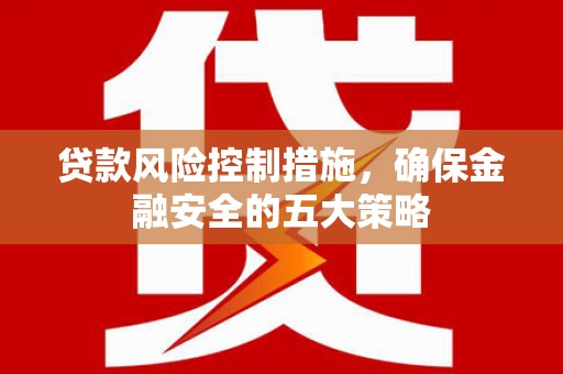 薛城贷款风险控制措施，确保金融安全的五大策略