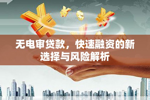 即墨无电审贷款，快速融资的新选择与风险解析