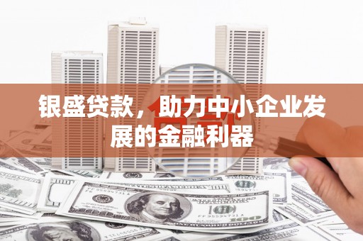 惠东银盛贷款，助力中小企业发展的金融利器